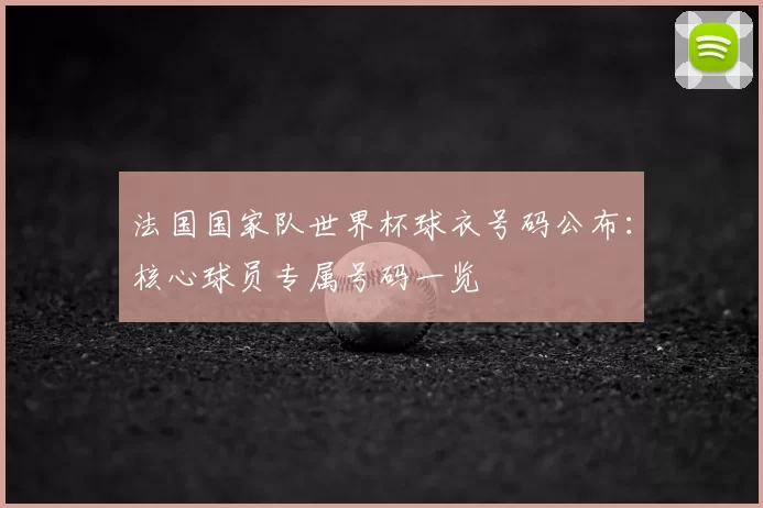 法国国家队世界杯球衣号码公布:核心球员专属号码一览